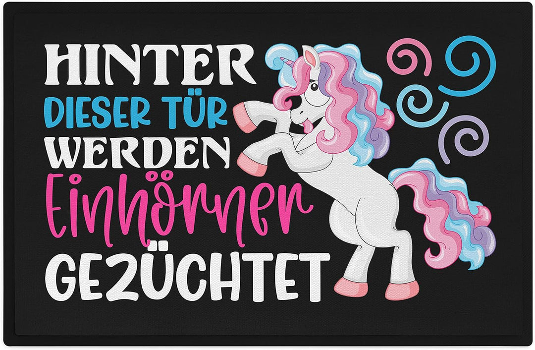 Trendation - Lustige Fussmatte Frauen Spruch Einhorn Witz Kollegin Einhörner Geschenkidee Verrückte