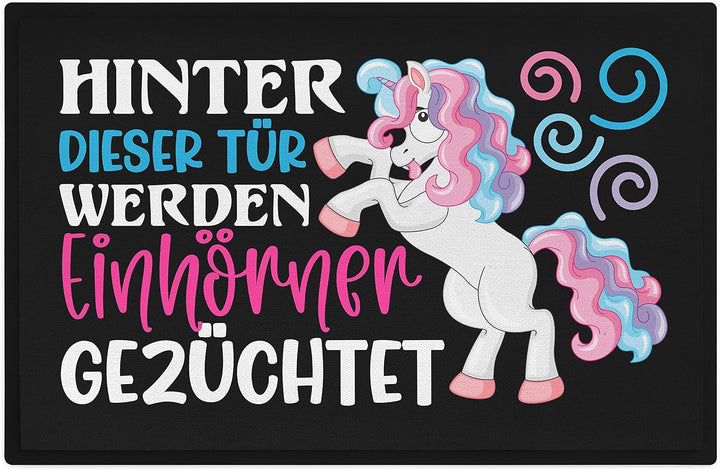 Trendation - Lustige Fussmatte Frauen Spruch Einhorn Witz Kollegin Einhörner Geschenkidee Verrückte