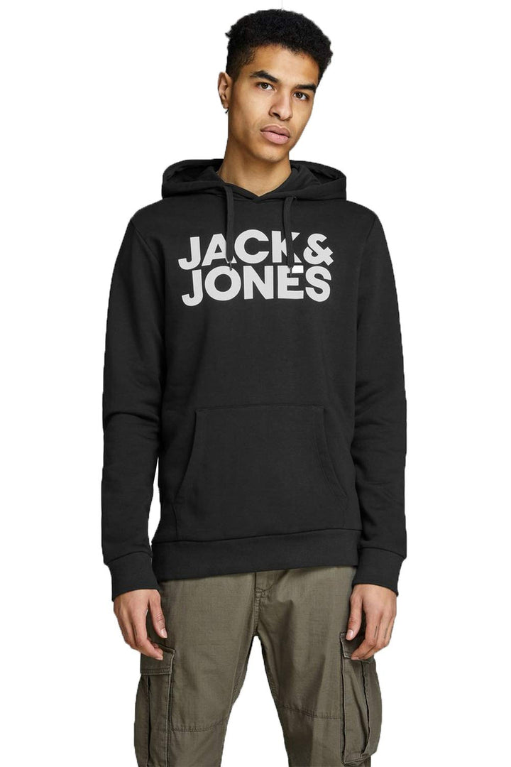 JACK & JONES Male Kapuzenpullover Logo Kapuzenpullover XL Schwarz, XL Schwarz