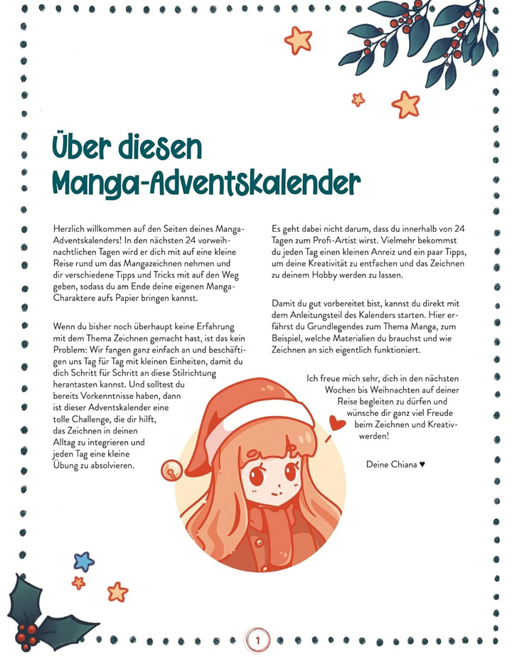 Merry Manga Christmas. Das Adventskalender-Buch: 24 Tage Manga zeichnen mit dem Mitmach-Adventskalen