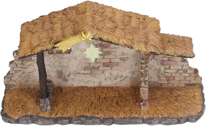 Raguso Weihnachtskrippe-Schuppen-Statue, vielseitig einsetzbar, Exquisite Verarbeitung, langlebige K