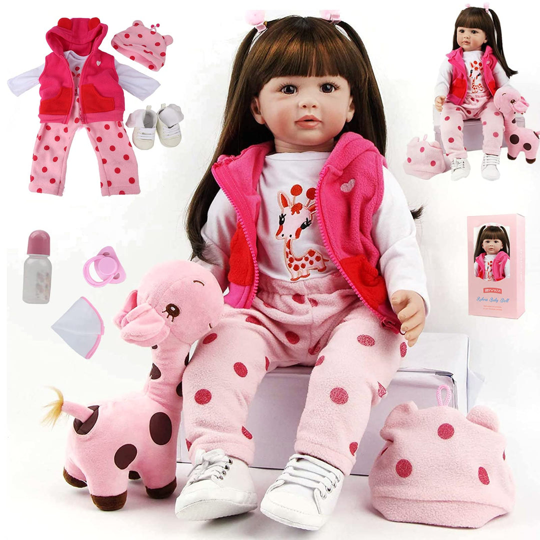 ZIYIUI Reborn Babys Mädchen 20 Zoll 50 cm Weiche Vinyl Silikon Lebensechte Handgemacht Babypuppen Ne