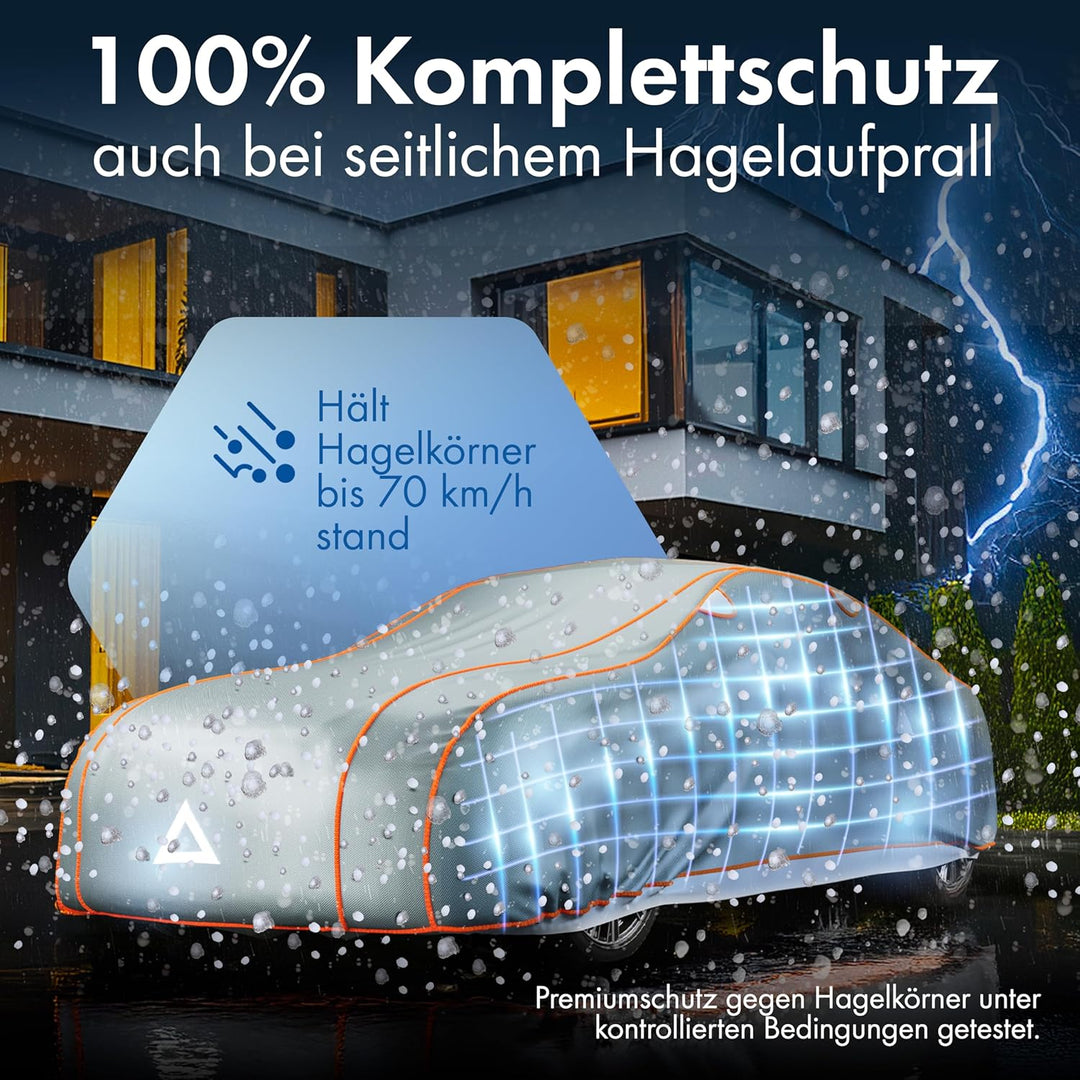 WALSER Auto Hagelschutzplane Vollschutz wasserdichte atmungsaktive Hagelschutzgarage für optimalen H