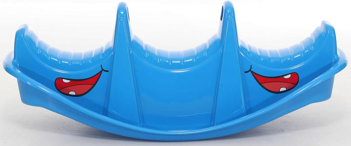 Wippe Rocker Nilpferd Tier Schaukelwippe Kunststoff Kinder Spielzeug blau, Blau
