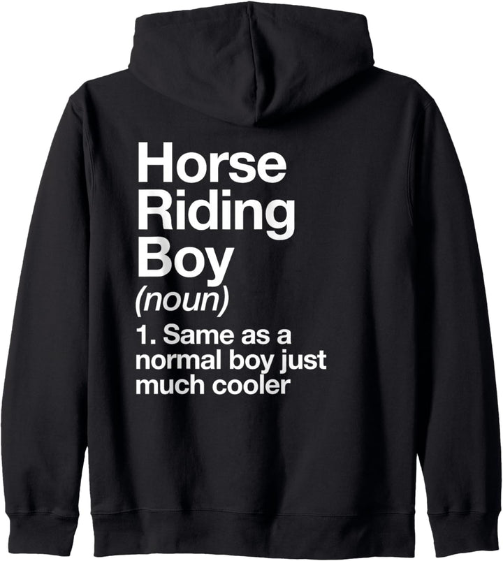 Pferd Reiten Junge Definition Lustige Sport Kapuzenjacke