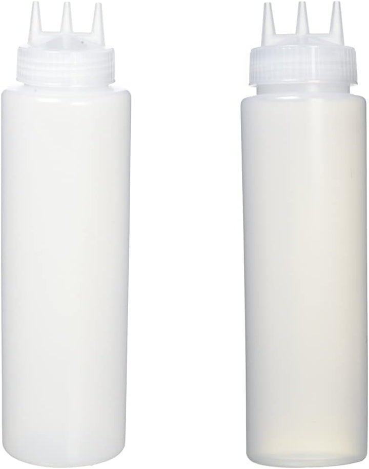 Vogue transparente Quetschflasche mit 3 Spritzdüsen 1L & transparente Quetschflasche mit 3 Spritzdüs