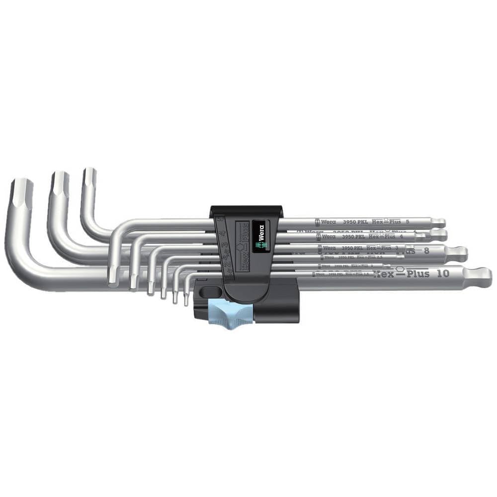 Wera 3950 PKL/9 Winkelschlüsselsatz, metrisch, Edelstahl, 9-teilig, Wera 05073544001