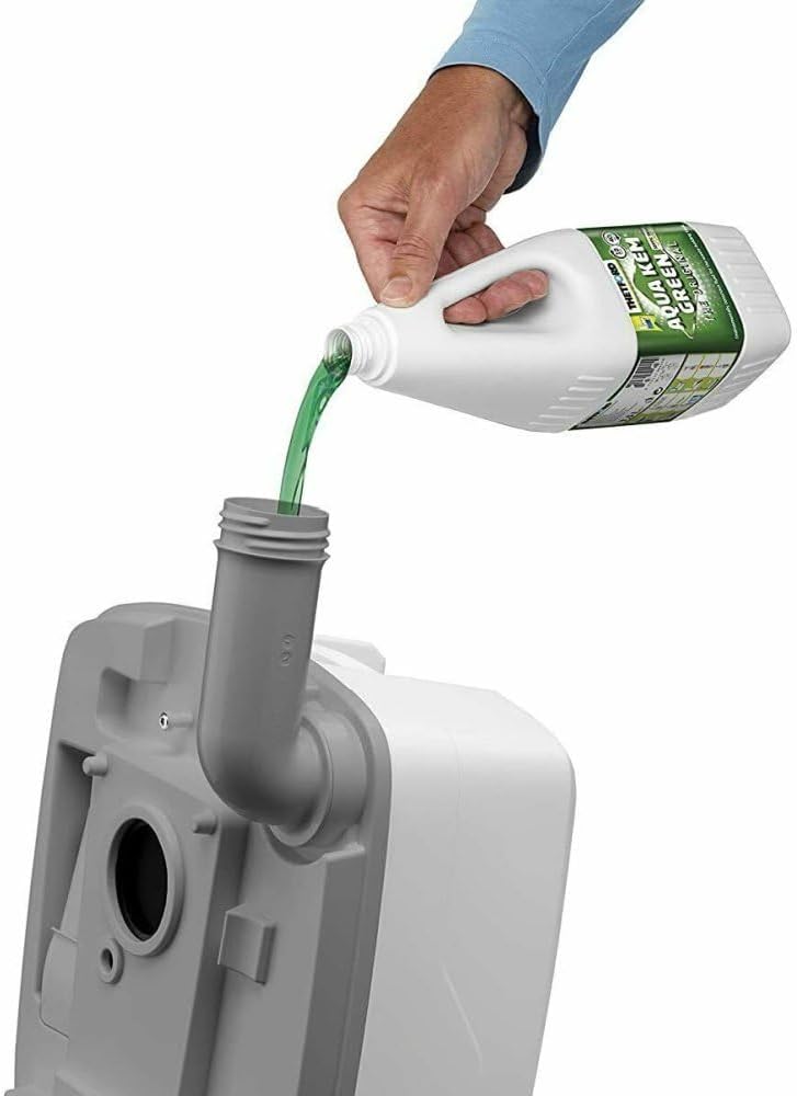 Thetford 92802 Porta Potti 145 Tragbare Toilette Qube, Weiss-Grau, 330 x 383 x 427 mm Porta Potti 14