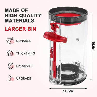 Staubsauger Staubbehälter Ersatzteile für Dyson, Verbesserter Kanister-Ersatz für Dyson V11 V15 SV14