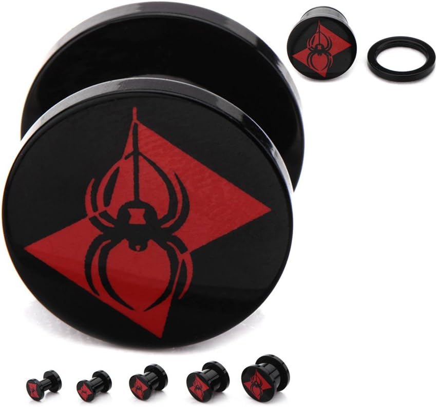 Marvel Comics Avengers Black Widow Logo Acryl Schraube Fit Plugs 4G-2,5 cm 00G, 00G