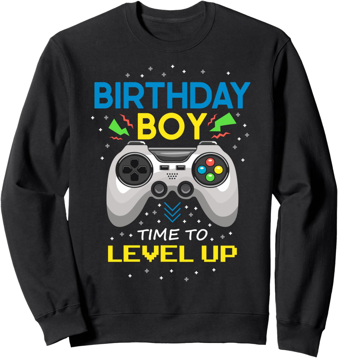 Geburtstags-Jungen-Zeit zu Level Up Gamers Geburtstags Sweatshirt