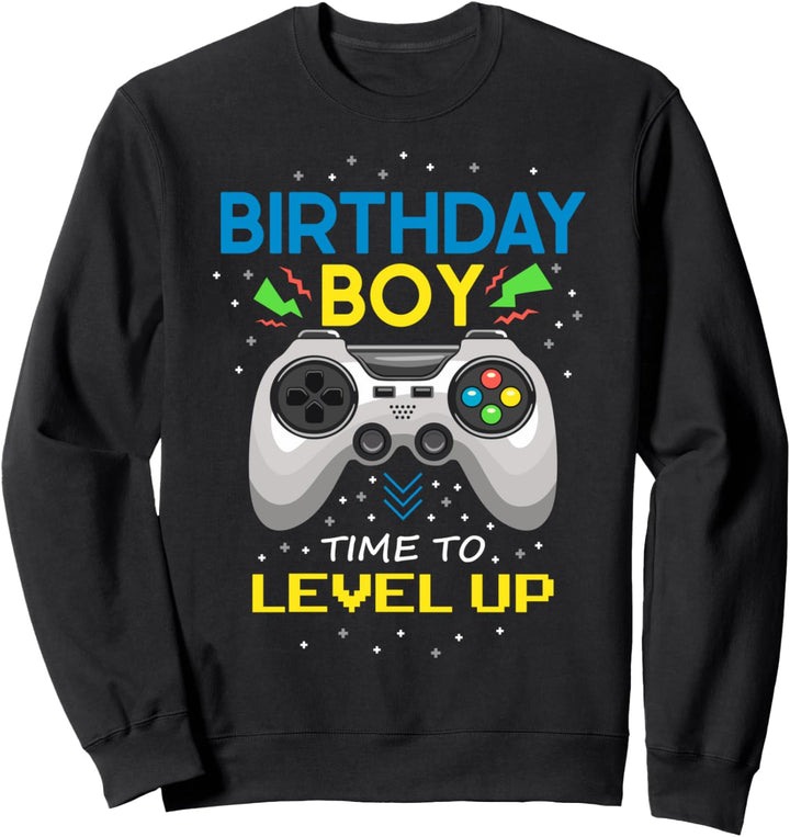 Geburtstags-Jungen-Zeit zu Level Up Gamers Geburtstags Sweatshirt