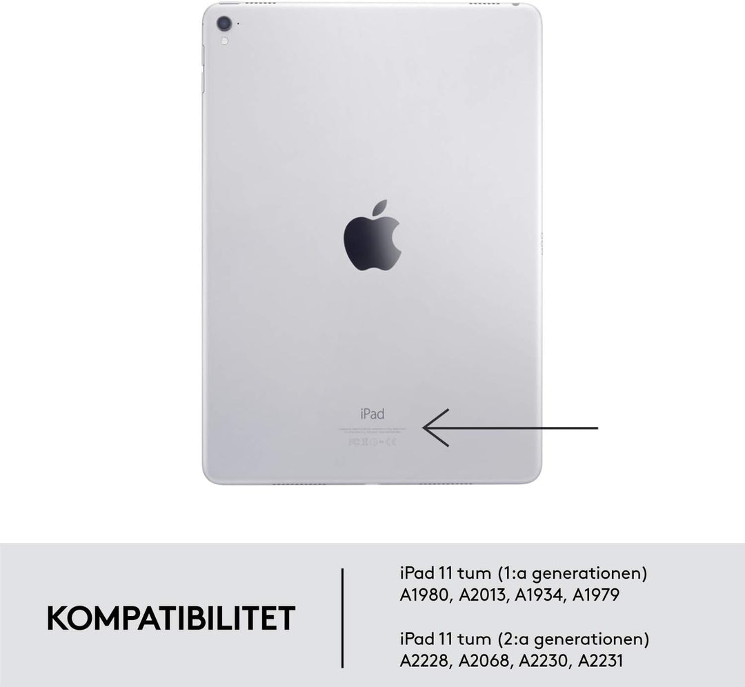 Logitech Folio Touch iPad Hülle Tastatur, Trackpad und Smart Connector für 11 Zoll iPad Pro (Modell: