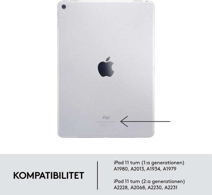 Logitech Folio Touch iPad Hülle Tastatur, Trackpad und Smart Connector für 11 Zoll iPad Pro (Modell: