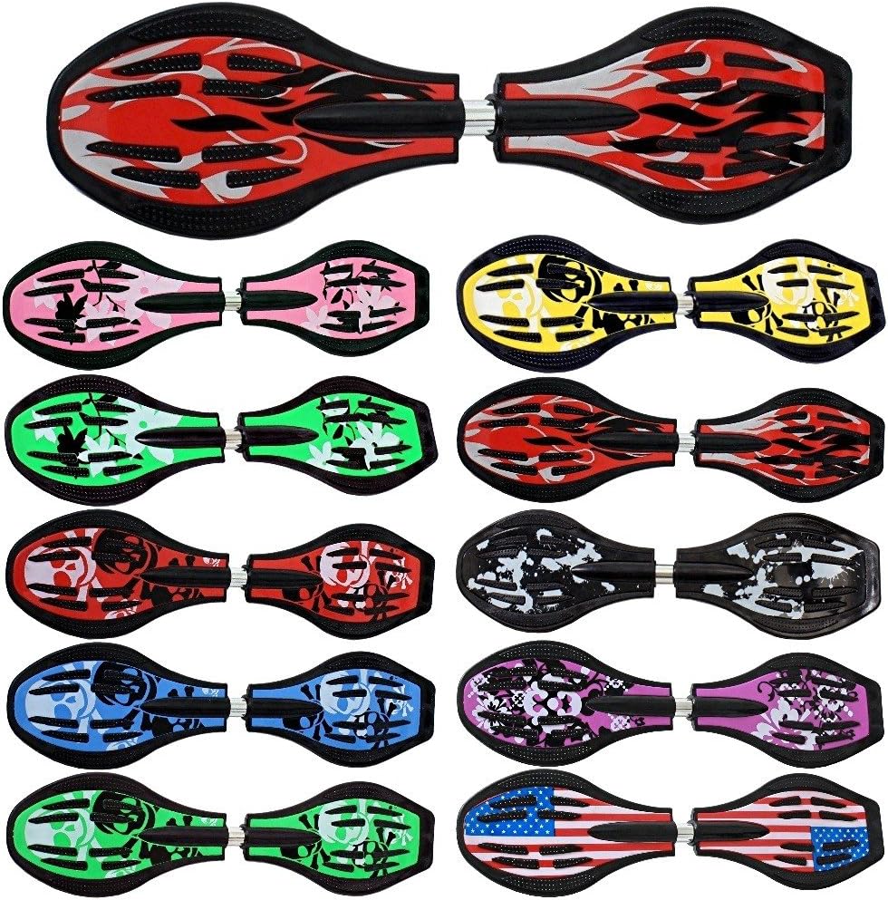 FunTomia Waveboard Original Mach1 Kugellager inkl. Tasche - Bis 120kg - (Verschiedene Farbdesigns) R