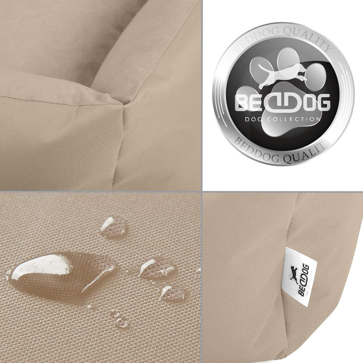BedDog Hundebett Zara, Hundekissen mit abziehbaren waschbaren Bezug, Hundekorb, Hundesofa, für mitte