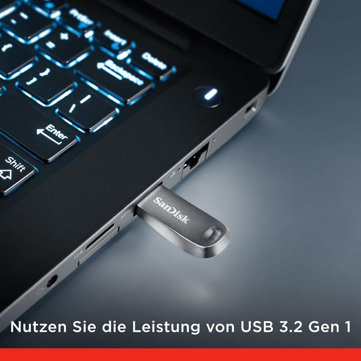 SANDISK Ultra Luxe USB Type-A USB Flash-Laufwerk 512 GB (USB 3.2 Gen 1- und USB 3.0-fähig, 400 MB/s,