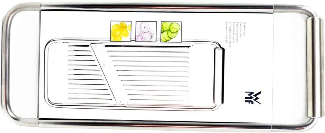 WMF Gurkenhobel 30 x 12 cm, Krauthobel, Cromargan Edelstahl, Grukenhobel dünne Scheiben, spülmaschin