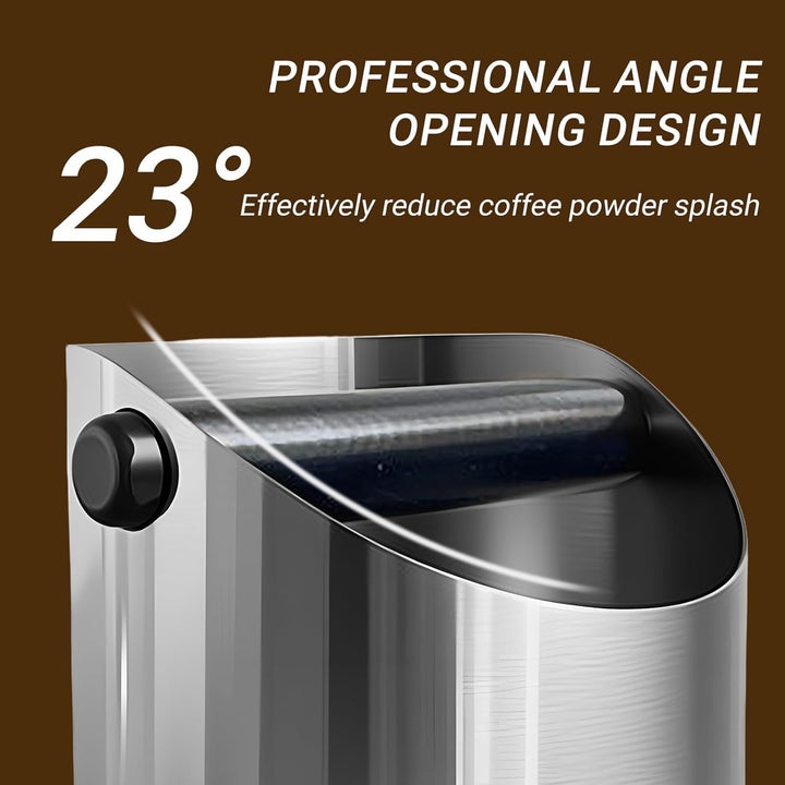 Kaffeesatz Knock Box, Klein Edelstahl Espresso Kaffee Knock Box, Kaffeemahlen Knock Out Box mit Abne