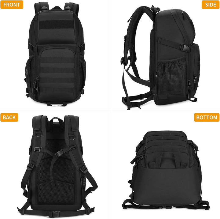 VINBAGGE Molle Rucksack Herren Wanderrucksack Taktischer Backpack Schulrucksack 900D Nylon Mehrere T