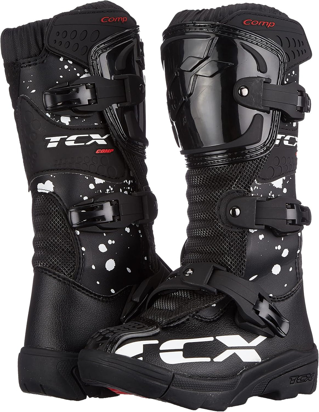 TCX Herren Motorcycle Boot 33 EU Scharwz Weiss, 33 EU Scharwz Weiss