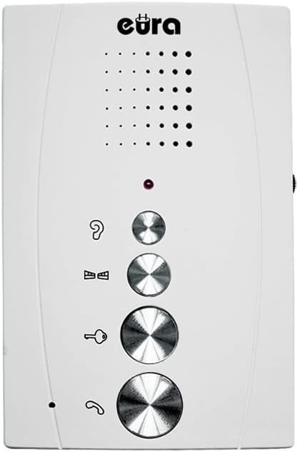 EURA Türsprechanlage Gegensprechanlage Eura Adp-11A3 Invito Weiss Freisprechstelle 4 Draht, Weiss