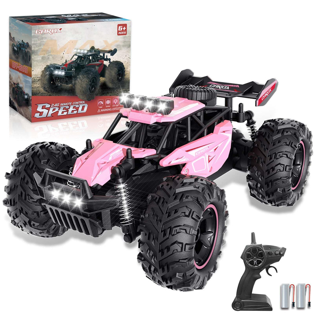 Carox Ferngesteuertes Auto,2.4 GHz 25 km/h RC Auto,1:18 Off Road Monstertruck mit Scheinwerfer und F
