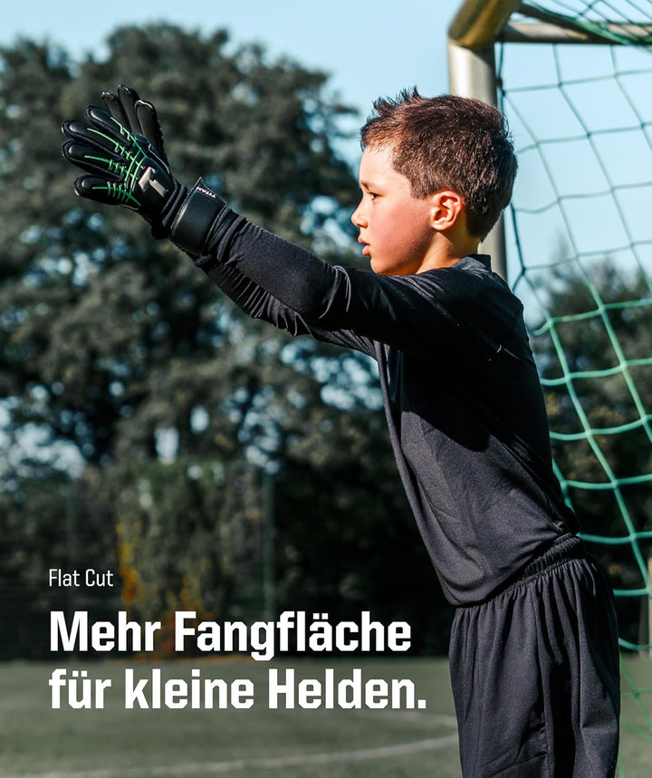T1TAN Kinder Torwarthandschuhe mit Fingerschutz - Fussballhandschuhe für Kinder - Die Profis der Zuk
