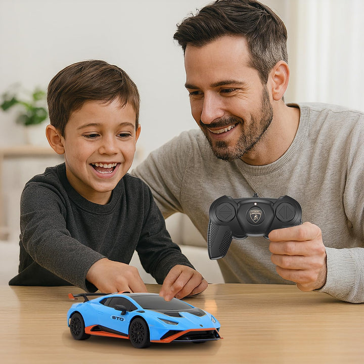 JAMARA Lamborghini Huracán STO 1:24 2,4GHz - offiziell lizenziert, bis zu 1 Stunde Fahrzeit bei ca.
