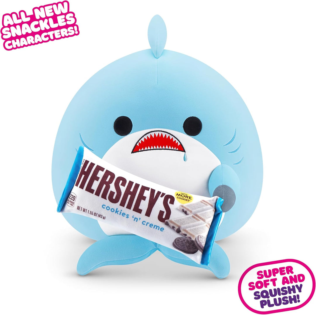 Snackles, Series 2, Shark (Hershey, Cookie n Cream), Kuschelig-weiches, beruhigendes, 35 cm grosses