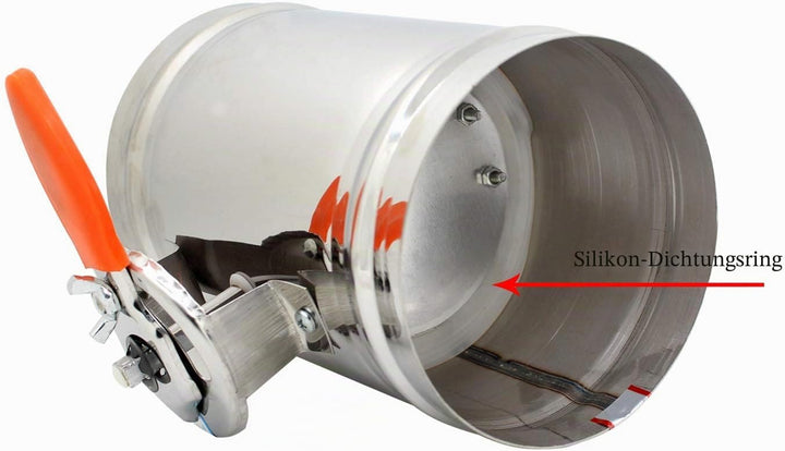 Drosselklappe lüftung ø 80 100 125 150 200 250 300 350 400mm belüftungsventil (Durchmesser 80mm), Du