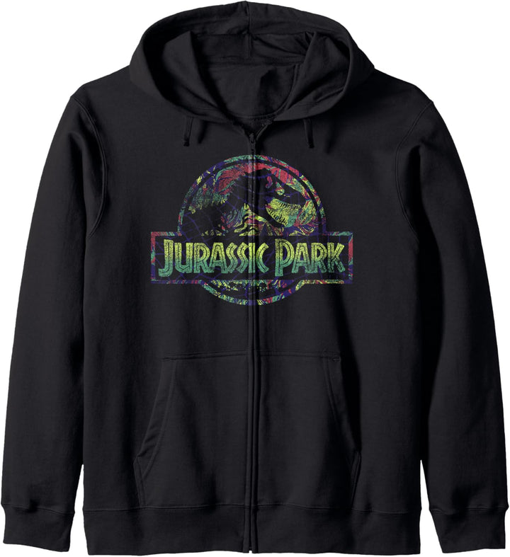 Jurassic Park Grid Wave Logo Kapuzenjacke