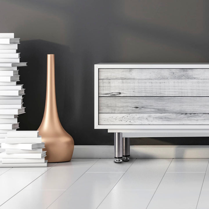 Stahlia Möbelfüsse verstellbar (4er Set) Edelstahl Gebürstet 18cm Höhe belastbar bis 50kg Sofafüsse