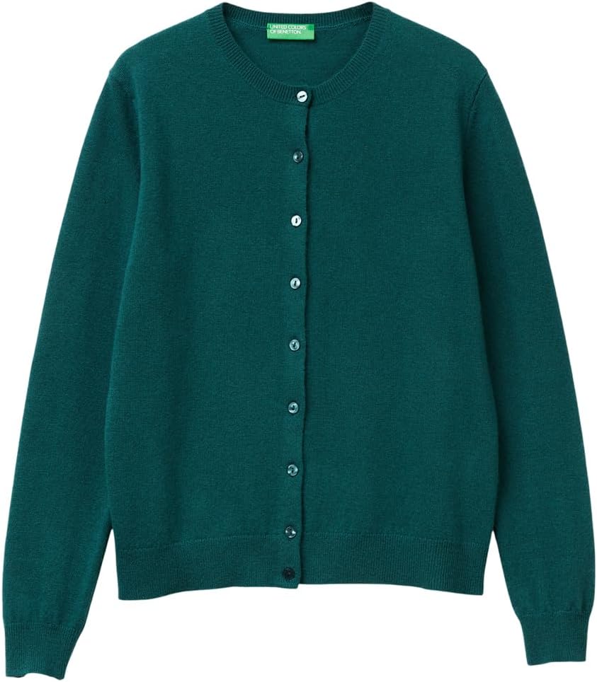 United Colors of Benetton Damen Koreanisches LANGARMTRIKOT XS Grün, XS Grün