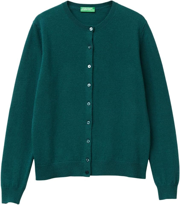 United Colors of Benetton Damen Koreanisches LANGARMTRIKOT XS Grün, XS Grün