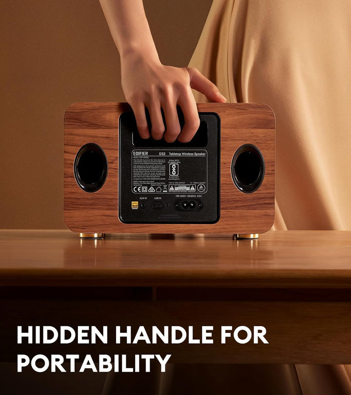 EDIFIER D32 Wireless Speaker, Hi-Res Audio, LDACAACALAC, Bluetooth V5.3, 60W(RMS), 2.1 Akustik Archi