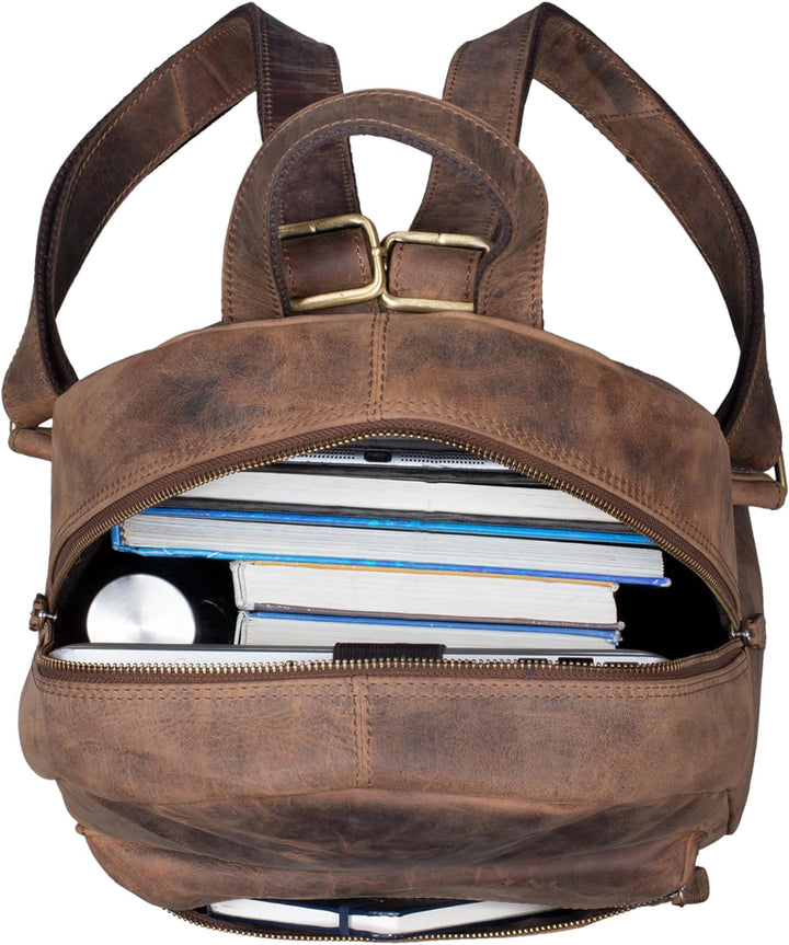 STILORD 'Flynn' Grosser Rucksack Leder XL Lederrucksack für Damen Herren Laptop Rucksack Reiserucksa