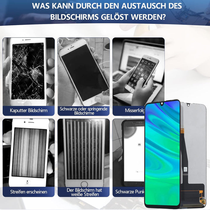 RongZy Kompatibel mit Huawei P Smart 2019/ P Smart 2020 / Maimang 8 /Enjoy 9S Ersatz Bildschirm LCD