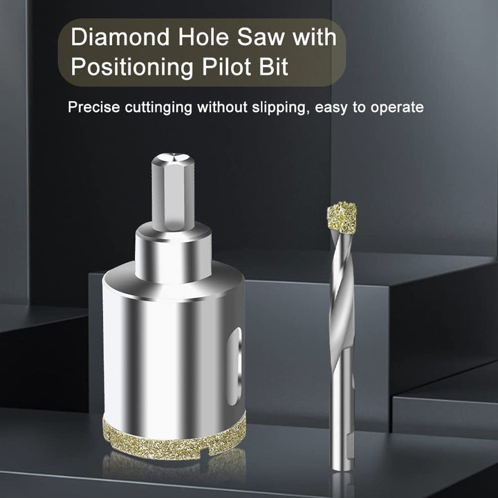 ASNOMY 12 Stück Diamant Lochsäge mit Zentrierbohrer, 6-35mm Diamantbohrer Glasbohrer mit Diamant-Bes