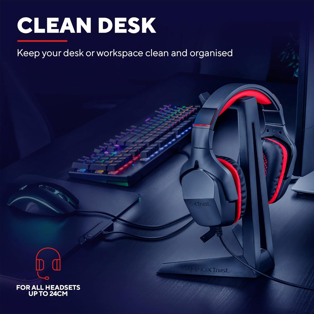 Trust Gaming GXT 260 Cendor Kopfhörer Ständer, Headset Halterung, Passend für Alle Headsets bis 24 c