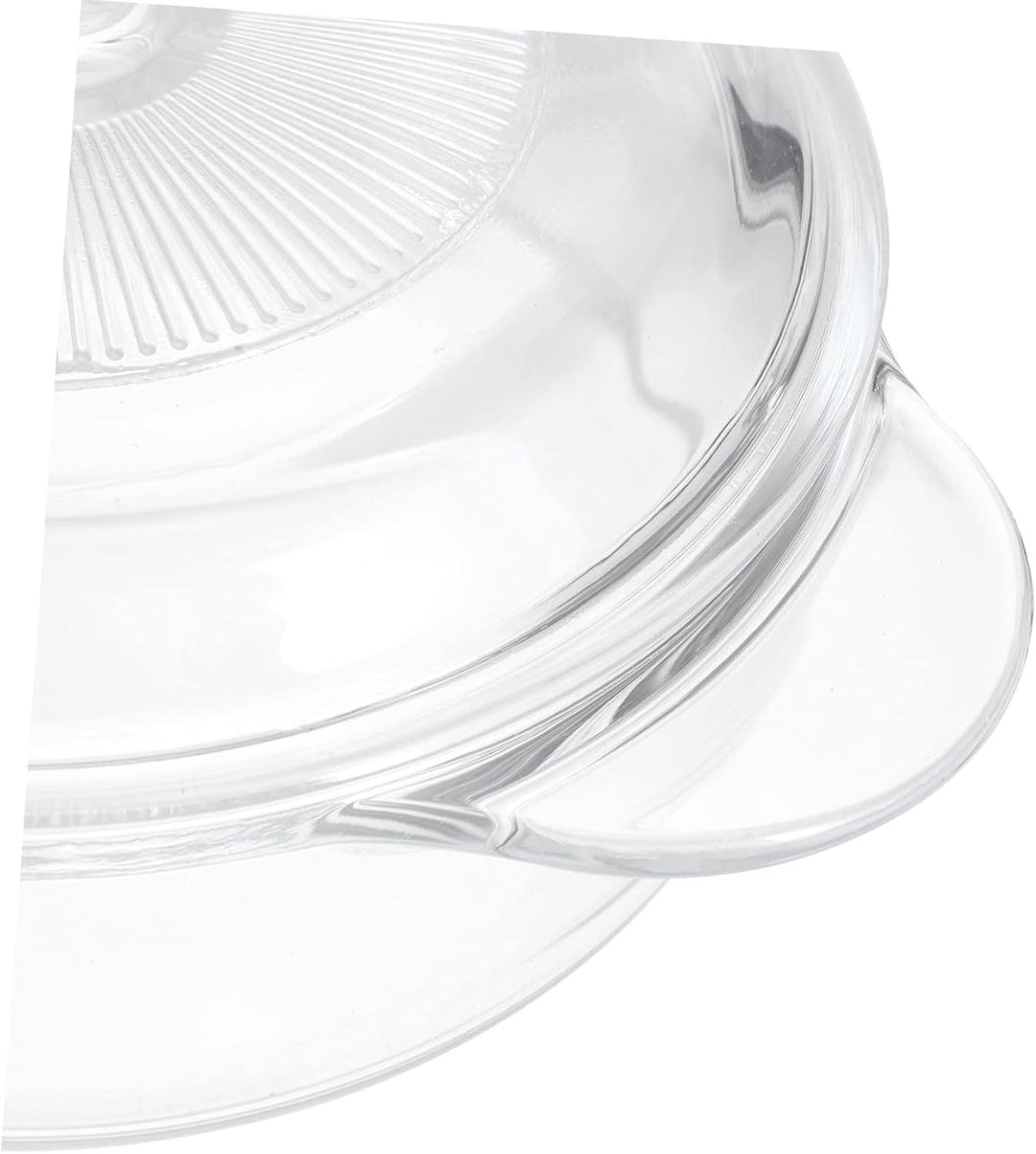 STOBAZA Pyroflam Topf Glas Schmortopf Hitzebeständig mit Deckel und Ergonomischem Design 1l Küchenge