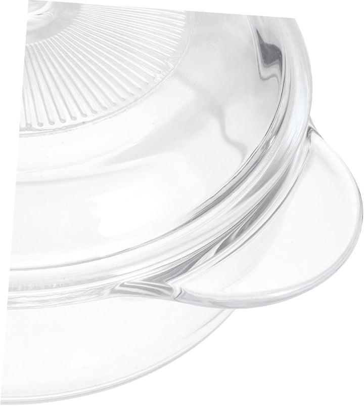 STOBAZA Pyroflam Topf Glas Schmortopf Hitzebeständig mit Deckel und Ergonomischem Design 1l Küchenge