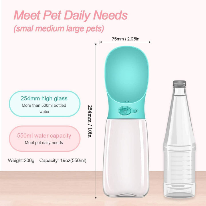 COTOP Hundetrinkflasche für Unterwegs, Tragbare Trinkflasche Hund 550ml, BPA-frei Wasserflasche Hund