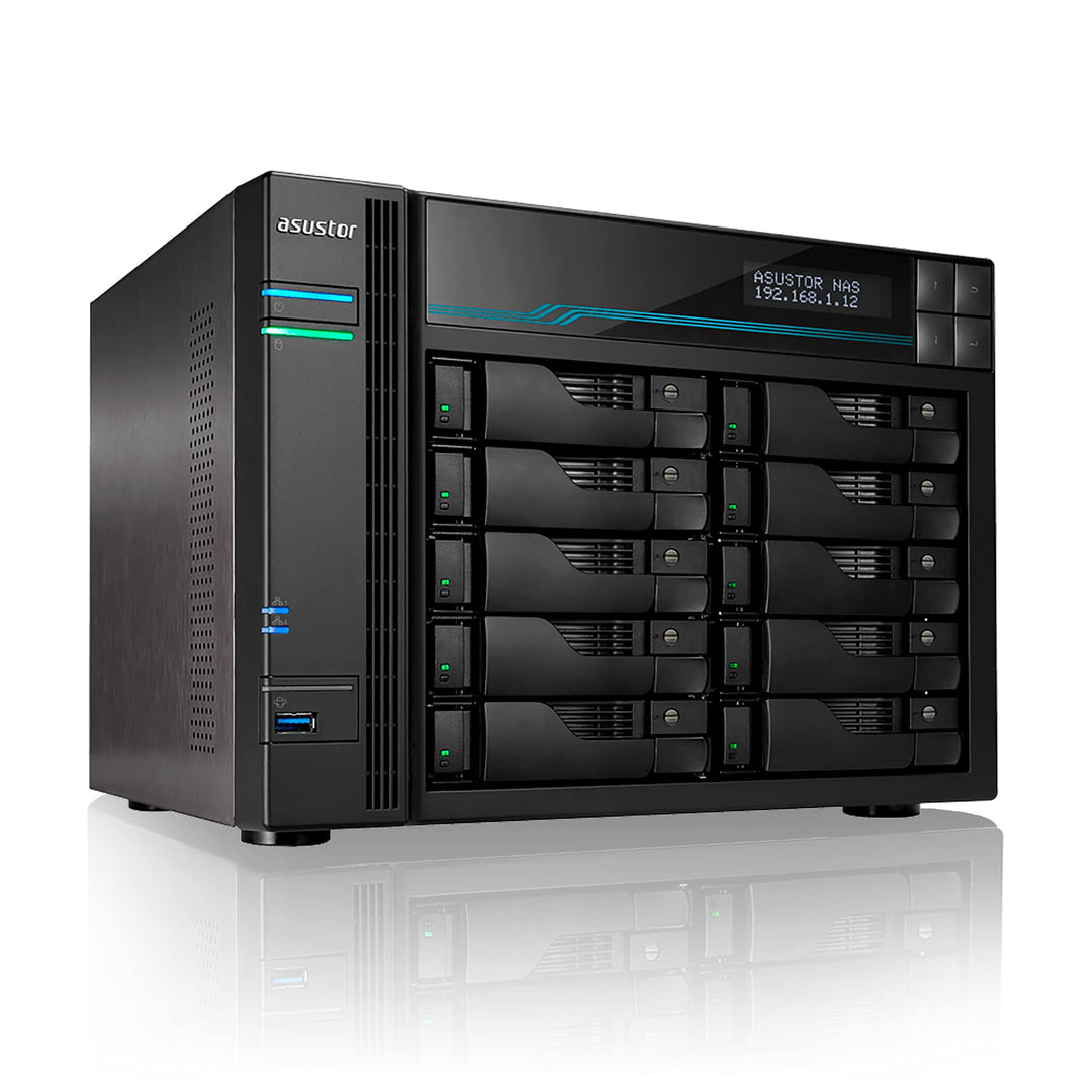 Asustor Lockerstor 10 AS6510T Netzwerkspeicher Gehäuse Quad Core 2.1GHz 8GB DDR4 RAM M.2 NVMe SSD Ca