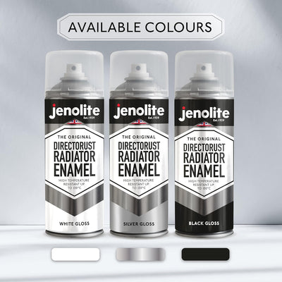 JENOLITE Heizkörperlack | Emaille-Sprühfarbe für Heizkörper | Silber glänzend | 3 x 400ml 3 Silber