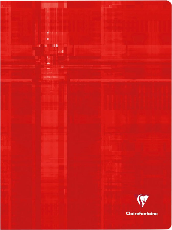 Clairefontaine 63365C - Packung mit 10 Heften DIN A4+ 24x32cm, liniert mit Rand, 90g, geheftet, 48 B