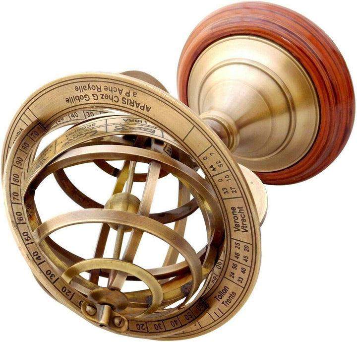 Marine Nauticals Messing graviert Messing Tischplatte Armillary Nautische Kugel Artikel