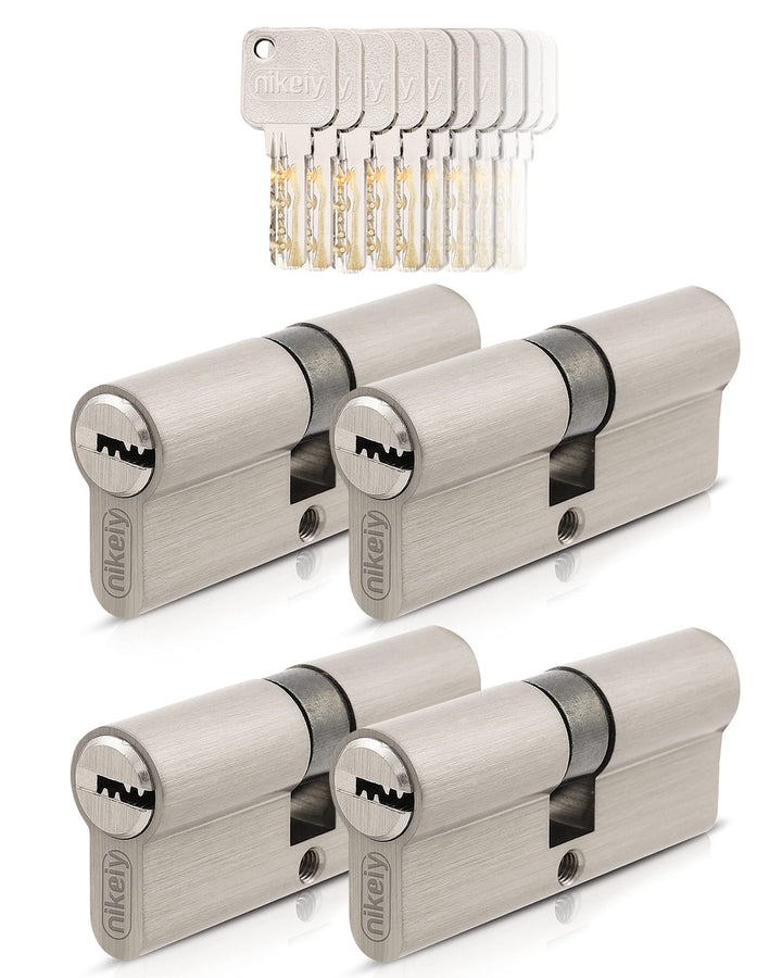 GERCAR Pro 4x Schliesszylinder 45/45 gleichschliessend Set 4 Profilzylinder inkl. 20 Schlüssel - 90