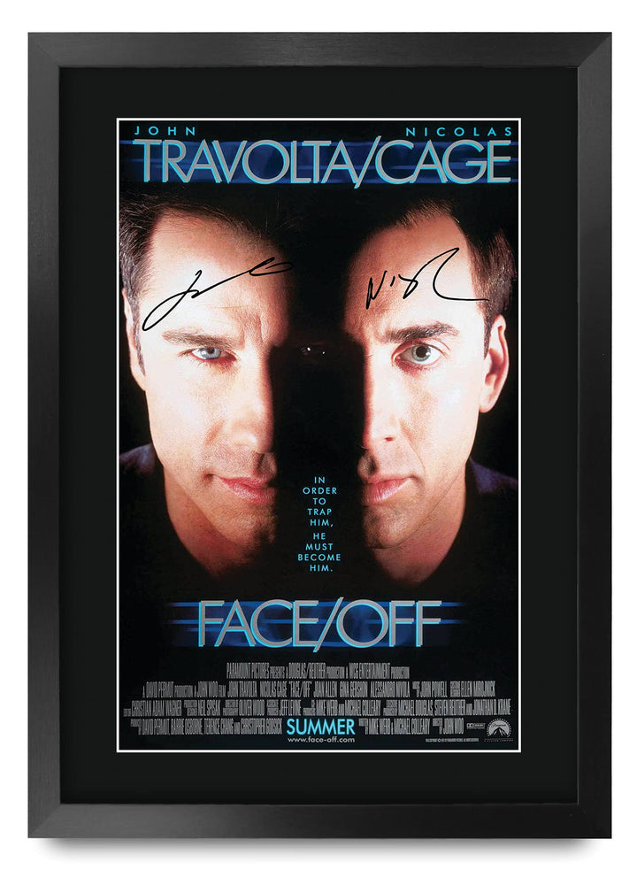 HWC Trading Face Off A3 Gerahmte Signiert Gedruckt Autogramme Bild Druck-Fotoanzeige Geschenk Für Ni