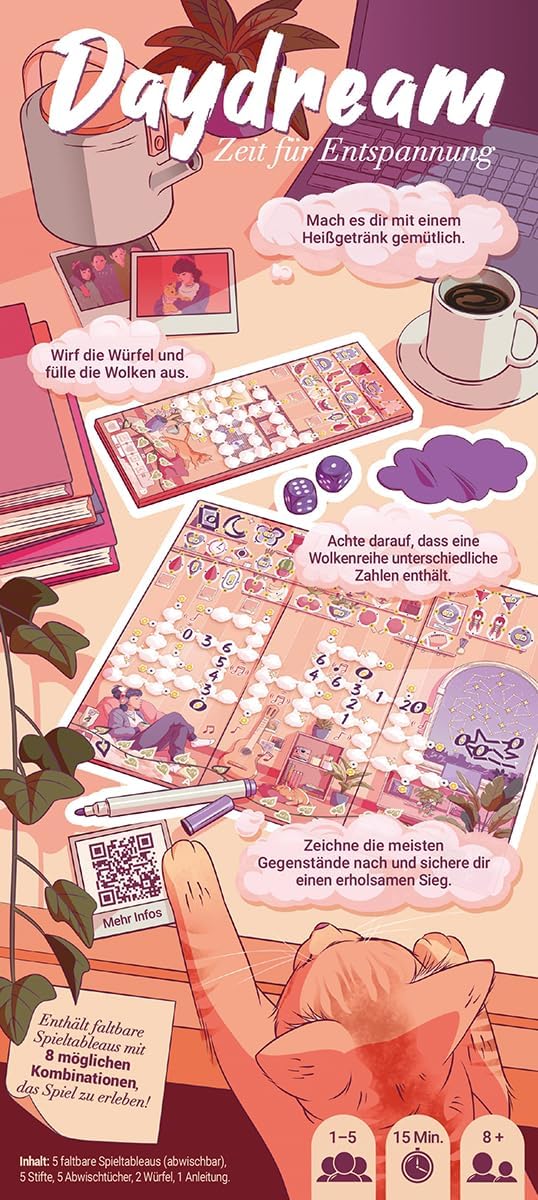 Daydream, Familienspiel, 1-5 Spieler, 8+ Jahre, 15 Minuten, Deutsch